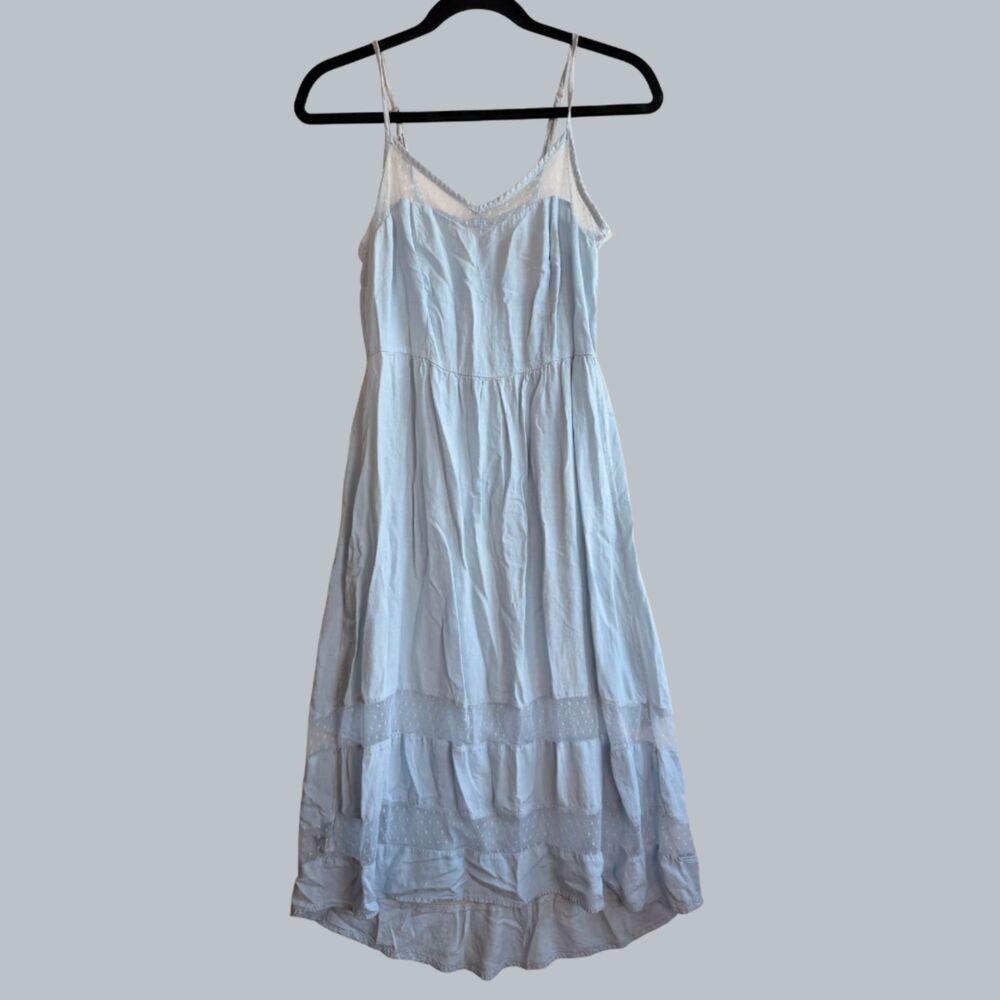 Vintage Y2K Teen Vogue Macy’s Style Lab Fairy Cottagecore Lace Accent Midi Dress